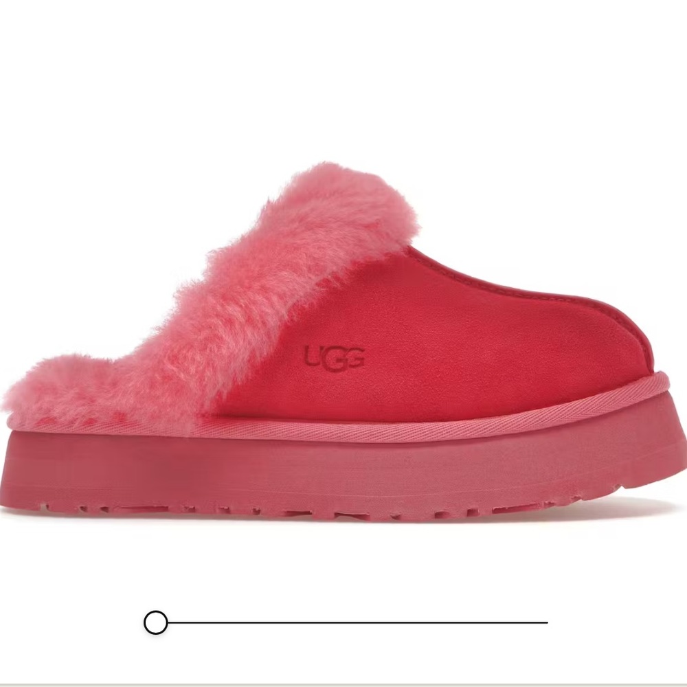 Pink Ugg platform slippers